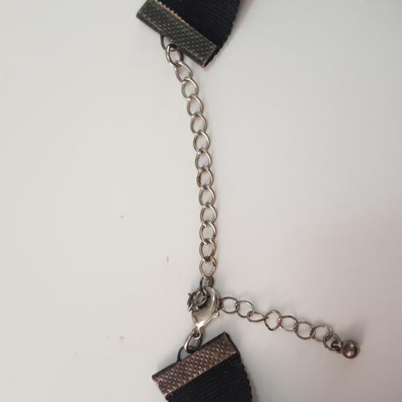Long pendant adjustable choker boho black/grey - Picture 7 of 14